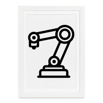 robotic arm - Framed poster (27 × 37 cm) - white - Front