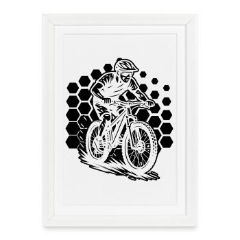 Mountain bike style for every occasion - Framed poster (27 × 37 cm) - white - Front