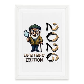 Édition Détective Retraité - Affiche encadrée (27 × 37 cm) - blanc - Devant