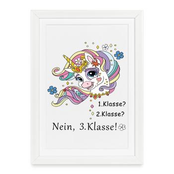 School child 3rd grade - Framed poster (27 × 37 cm) - white - Front