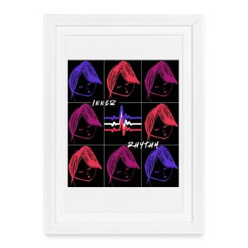 Inner Rhythm – Vibrant Minimalist Design - Framed poster (27 × 37 cm) - white - Front
