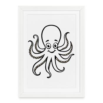 Octopus Costume Sea Animal Ocean Octopus Carnival - Framed poster (27 × 37 cm) - white - Front