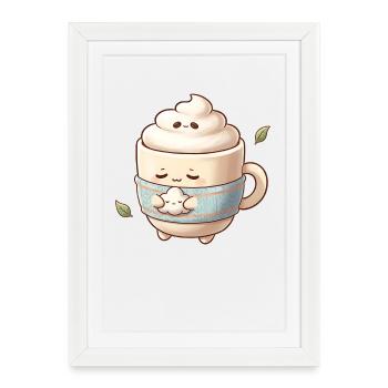 Cuddly Cup Cloud Mug - Framed poster (27 × 37 cm) - white - Front