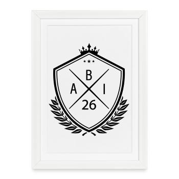 Armoiries Abi Abitur 26 - Affiche encadrée (27 × 37 cm) - blanc - Devant