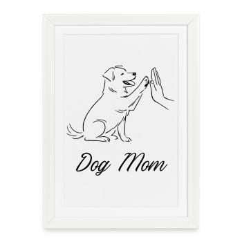 Dog Mom - Framed poster (27 × 37 cm) - white - Front