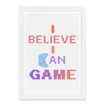 I Believe I Can Game - Framed poster (27 × 37 cm) - white - Front
