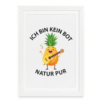 Pineapple Rocks Guitar - No Bot - Pure Nature - Affiche encadrée (27 × 37 cm) - blanc - Devant