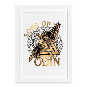 Sons of Odin - Framed poster (27 × 37 cm) - white - Front