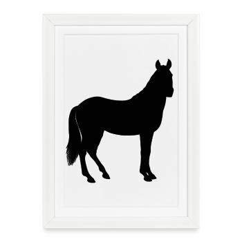 Horse - Framed poster (27 × 37 cm) - white - Front