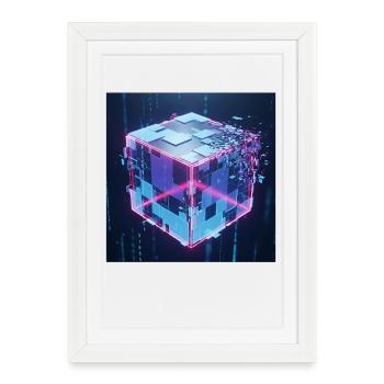 Digital Cube Technology Digital Cube Tech - Framed poster (27 × 37 cm) - white - Front