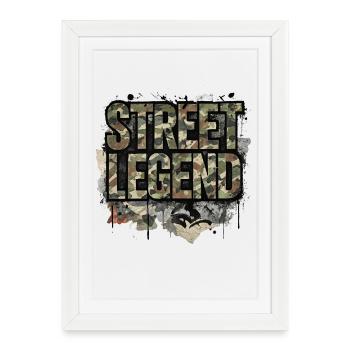 Street Legend Camo Motif for JDM Fans and Men - Framed poster (27 × 37 cm) - white - Front