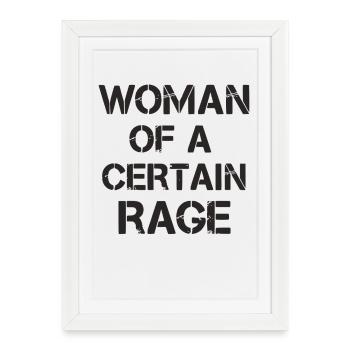 Woman of a Certain Rage Stencils Font Motif - Framed poster (27 × 37 cm) - white - Front