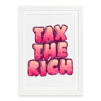 Taxer les riches - Affiche encadrée (27 × 37 cm) - blanc - Devant