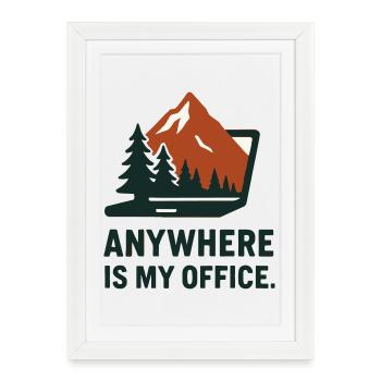 L'Expert du Bureau Hors-Site : Partout Chez Soi - Affiche encadrée (27 × 37 cm) - blanc - Devant