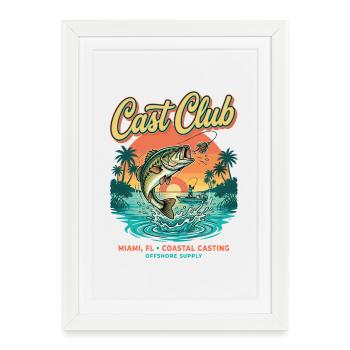 Cast Club Miami - Framed poster (27 × 37 cm) - white - Front