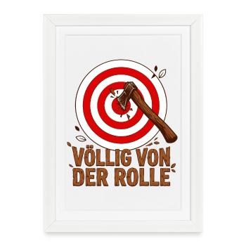 Axe Throwing, Sports Hobby Target - Framed poster (27 × 37 cm) - white - Front