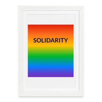 Allié Solidarité Arc-en-ciel Alliés LGBT Fierté - Affiche encadrée (27 × 37 cm) - blanc - Devant