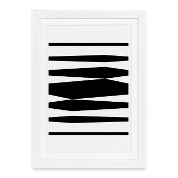 bold lines design - Framed poster (27 × 37 cm) - white - Front