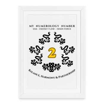 Numer_2 - Framed poster (27 × 37 cm) - white - Front