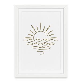Soleil et mer bohèmes - Affiche encadrée (27 × 37 cm) - blanc - Devant