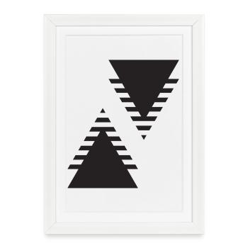 Dual Triangles Echo - Framed poster (27 × 37 cm) - white - Front