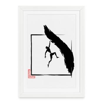 Grimpeur sur plaine 7 - Affiche encadrée (27 × 37 cm) - blanc - Devant
