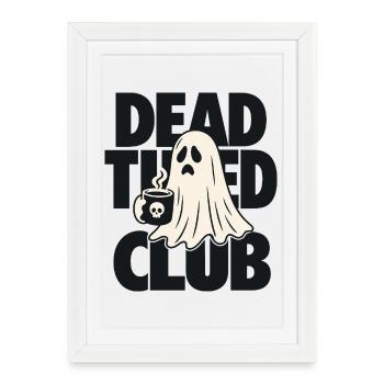 Club de Café des Fantômes Morts Fatigués - Affiche encadrée (27 × 37 cm) - blanc - Devant