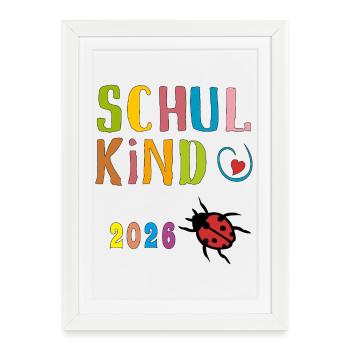 Schoolchild 2026 - Framed poster (27 × 37 cm) - white - Front