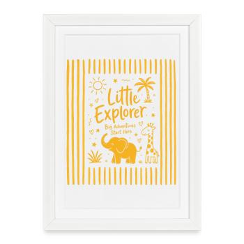 Child Outfit Elephant - Framed poster (27 × 37 cm) - white - Front