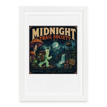 Bigfoot dit cadeau pour les fans de plein air Halloween - Affiche encadrée (27 × 37 cm) - blanc - Devant