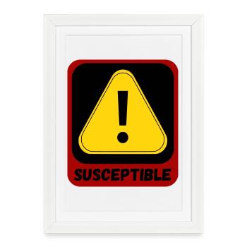 Susceptible - Framed poster (27 × 37 cm) - white - Front