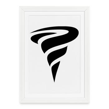 tornade - Affiche encadrée (27 × 37 cm) - blanc - Devant