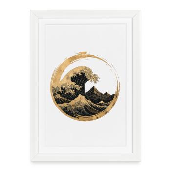 Onde Zen – Force intérieure et équilibre - Affiche encadrée (27 × 37 cm) - blanc - Devant