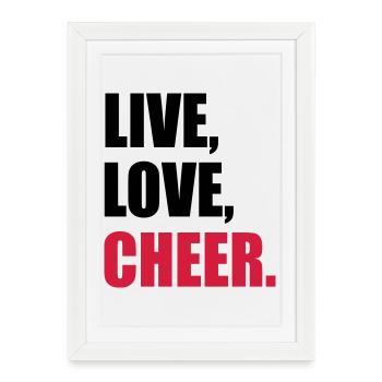 Les pom-pom girl - Affiche encadrée (27 × 37 cm) - blanc - Devant