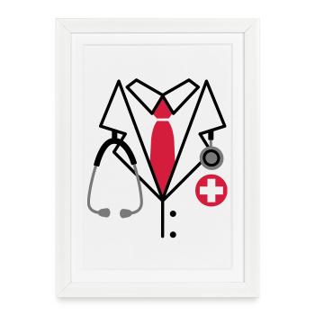 Doctor - Framed poster (27 × 37 cm) - white - Front