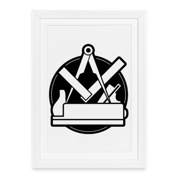 La guilde des menuisiers - Affiche encadrée (27 × 37 cm) - blanc - Devant