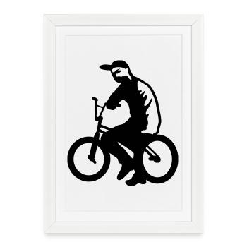 bmx - Framed poster (27 × 37 cm) - white - Front