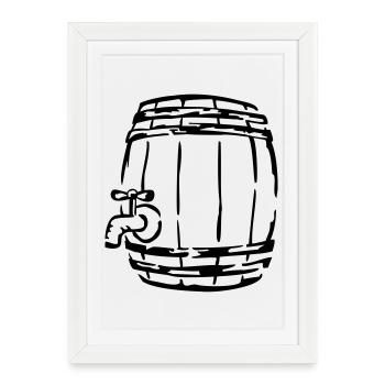 bière - Affiche encadrée (27 × 37 cm) - blanc - Devant