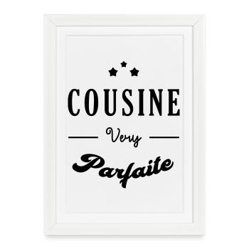 Oncle / Tante / Cousin / Cousine - Affiche encadrée (27 × 37 cm) - blanc - Devant