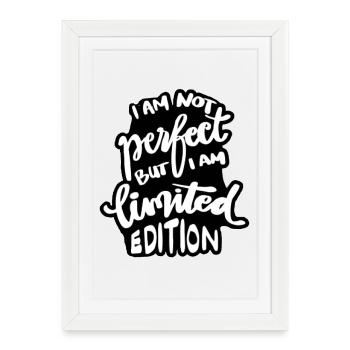 Je ne suis pas parfait mais une édition limitée # - Affiche encadrée (27 × 37 cm) - blanc - Devant