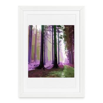 Forêt de nuages hantée - Affiche encadrée (27 × 37 cm) - blanc - Devant
