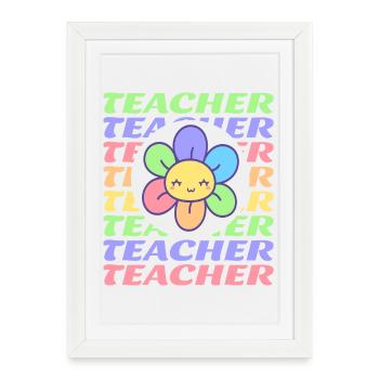 Professeur de design - Affiche encadrée (27 × 37 cm) - blanc - Devant