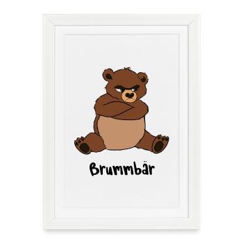 Bougon - Affiche encadrée (27 × 37 cm) - blanc - Devant