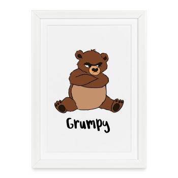 Grumpy - Framed poster (27 × 37 cm) - white - Front