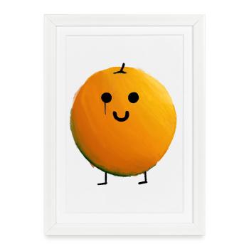 Orange - Affiche encadrée (27 × 37 cm) - blanc - Devant