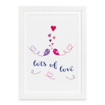 Lots of Love - Framed poster (27 × 37 cm) - white - Front