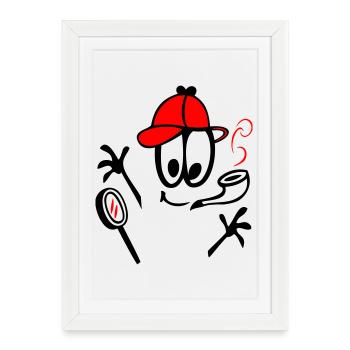 Détective Comic - Affiche encadrée (27 × 37 cm) - blanc - Devant