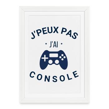 Je peux pas j'ai console - Affiche encadrée (27 × 37 cm) - blanc - Devant