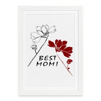 Meilleure Maman - Affiche encadrée (27 × 37 cm) - blanc - Devant
