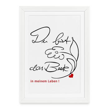 Tu es le meilleur - Affiche encadrée (27 × 37 cm) - blanc - Devant